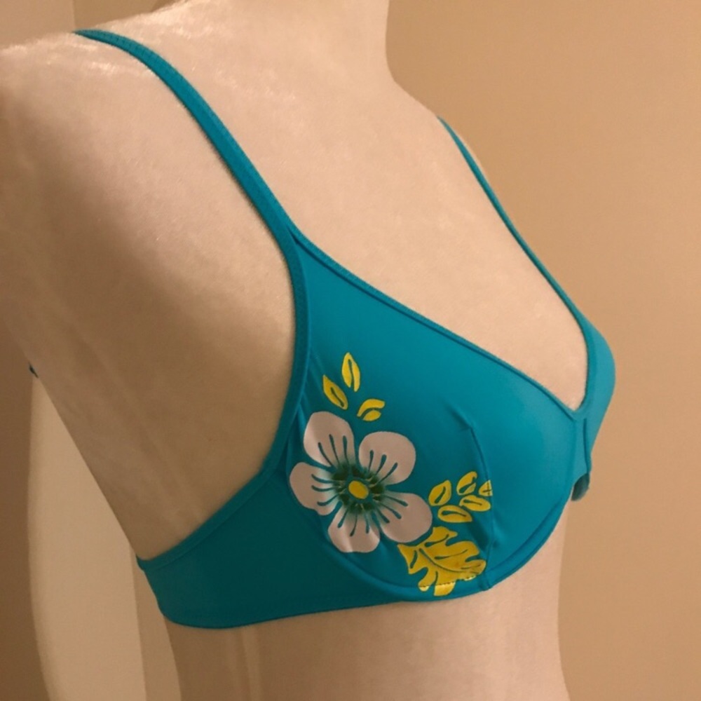 Bright blue Hawaiian Joe Boxer Bra - 34B